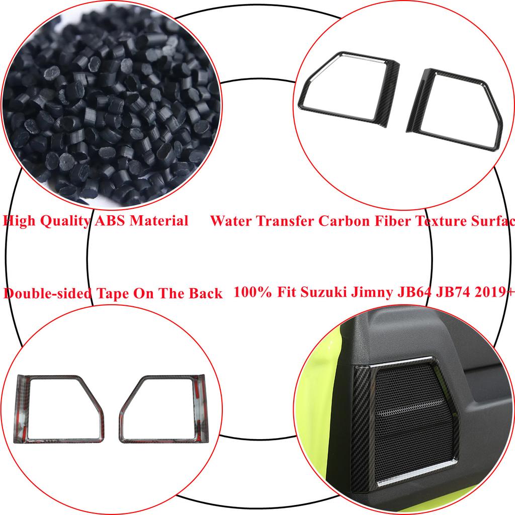 Дверь автомобиля аудио звук динамик декоративная крышка кольцо наклейки для Suzuki Jimny JB64 JB74-2023 внутренние молдинги
