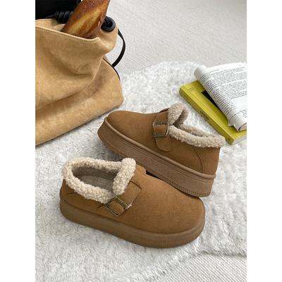 Зима новая пушистая обувь женская платформа плюшевые хлопковые туфли зимние ботинки 2667