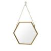 Round/Hexagonal/Rectangle Creative Makeup Mirror Metal Chain Wall Hanging Mirror  Bathroom