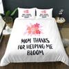 Mother's Day Duvet Cover Set Pink Rose Theme Thanksgiving Gift King Queen Size Polyester Comforter Cover For Mother Bedding Set