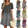 Женское повседневное модное платье-торт винтажного стиля с круглым вырезом и короткими рукавами