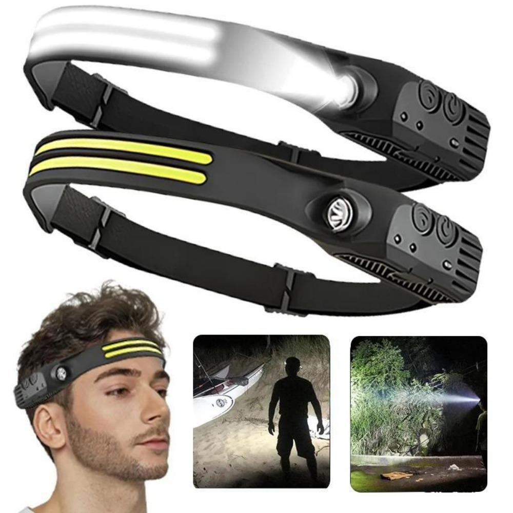 3000 мАч USB перезаряжаемый COB светодиодный индукционный налобный фонарь со встроенным аккумулятором 3000 мАч фонарик для кемпинга и рыбалки