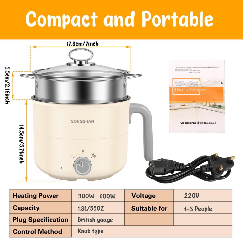 Великобритания 220 В Мультиварки Электрическая кастрюля Бытовая Сковорода с антипригарным покрытием Кастрюля для тушения Рисоварка Кухонные приборы Электрическая рисоварка Пароварка