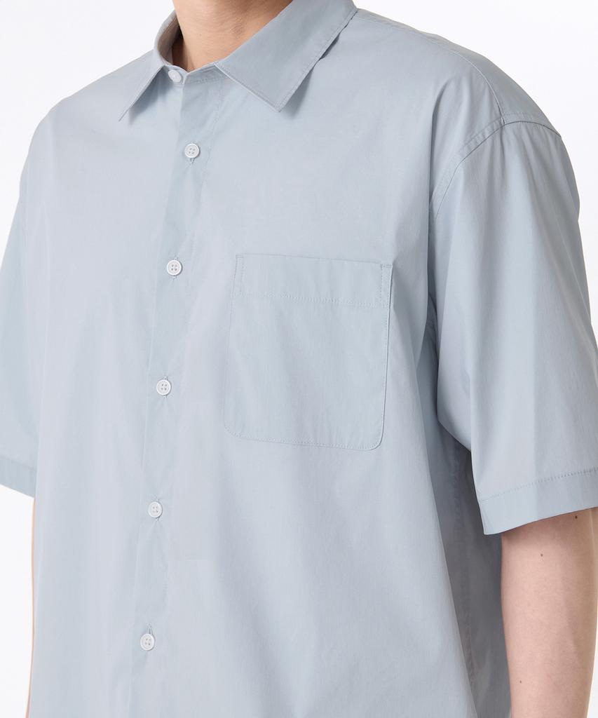 MUSINSA STANDARD [Cooltandard] Relaxed Nylon Short Sleeve Shirt [Sky Blue]