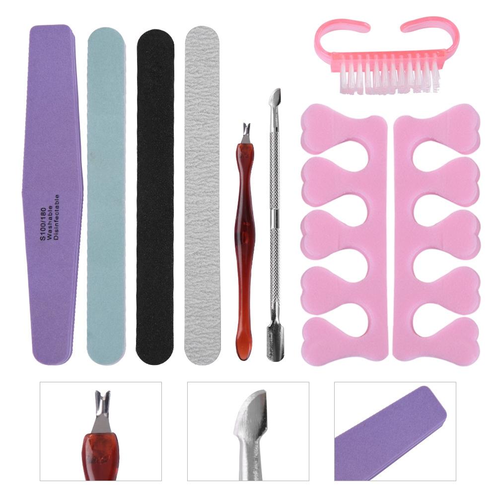 8 шт. Профессиональный набор инструментов для маникюра и педикюра для ногтей, шлифовальные губки, пилки, полировщики