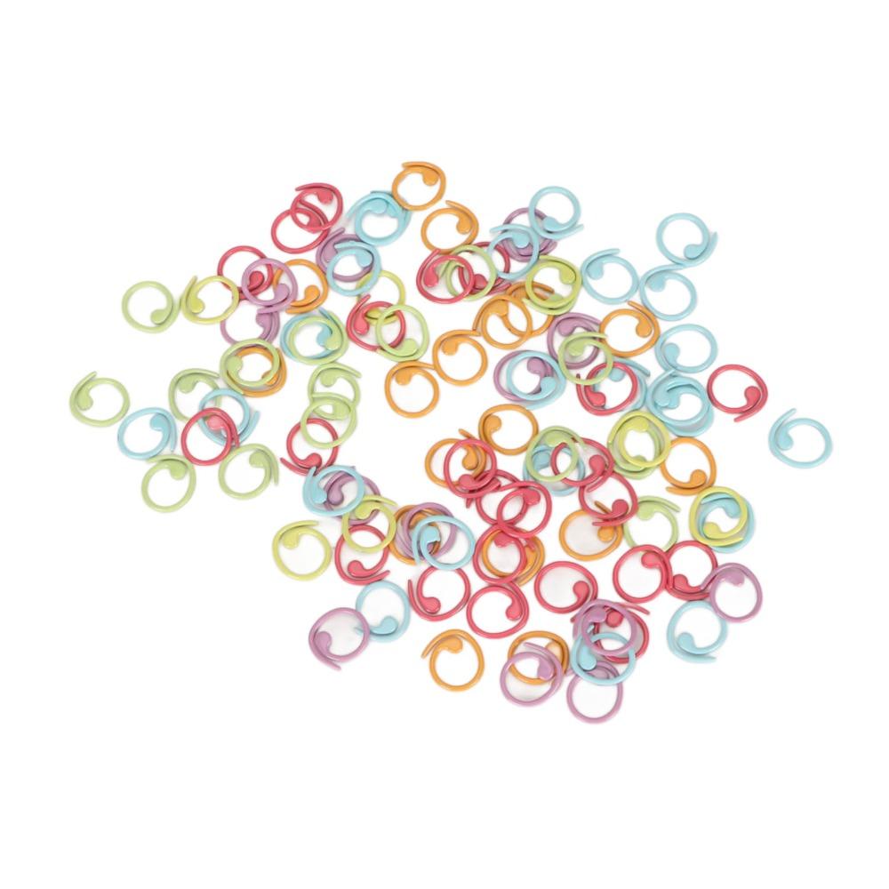 100Pcs Metal Crochet Stitch Markers Colorful Knitting Marker Rings For Knitting Projects
