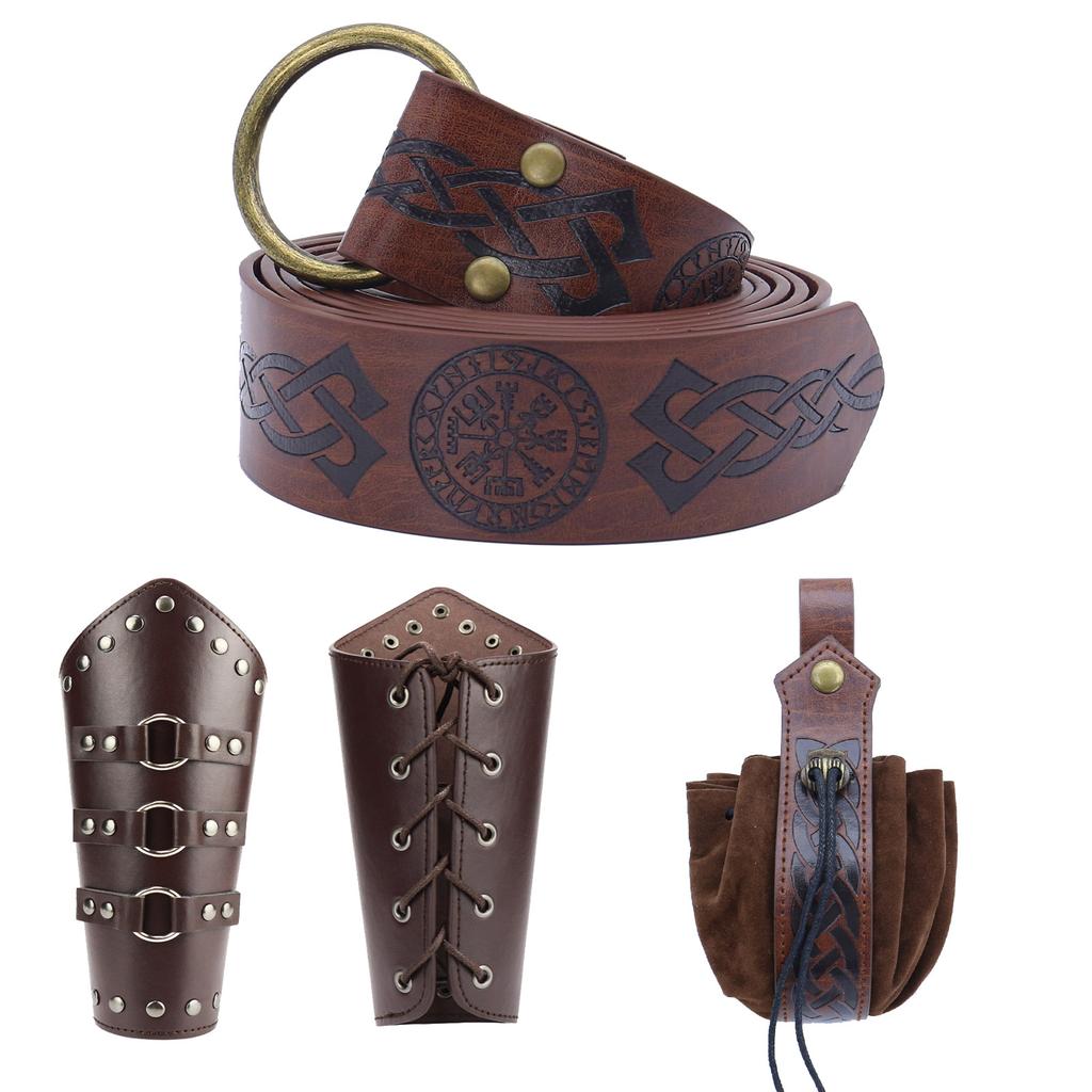 Medieval Bracer Halloween Celtic Carnival Vintage Knight Belt Cosplay Costume Dress Up Props