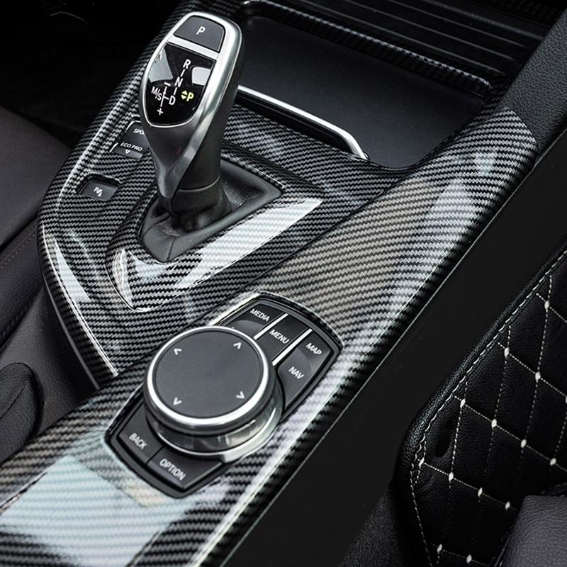 Автомобильные наклейки с узором из углеродного волокна, крышка панели переключения передач, внутренняя отделка для BMW F30 F31 F32 F33 F34 F36 3 4 Series 2013-