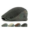 Винтажный берет Мужская джинсовая кепка с козырьком Британская прогрессивная кепка Кепка художницы