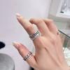 Нишевый дизайн Волнистое кольцо с темпераментом Женское Кольцо на палец с открытой шинкой в стиле Ins Модное Простое Ретро Тяжелое Повседневное Изящное Минималистичное Кольцо