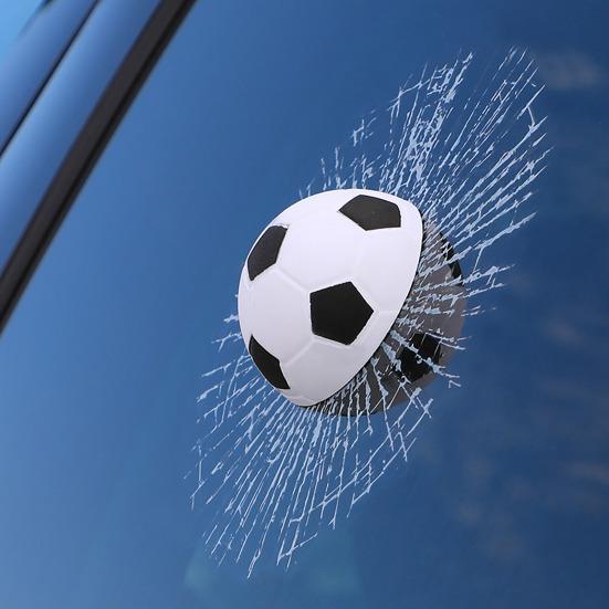 Yousheng 3D Prank Car Sticker Lifelike Tennis Ball Shattered Glass Rear Windshield Tricky Decoration Ball Hit Simulation Creative Sticker for Car