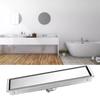 Linear Floor Drain Rectangular Prevent Clogging 304 Stainless Steel Long Shower Drain for Bathroom