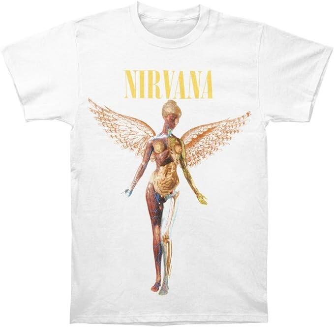Nirvana In Utero White Short Sleeve T-Shirt Adult Large Tee Unisex T-Shirt