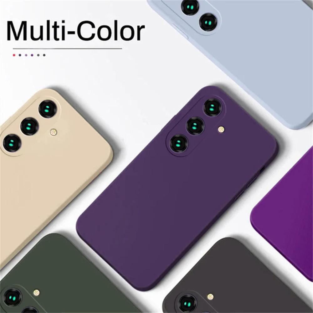 Красочный Жидкий Силикон Мягкий ТПУ Чехол Для S22 S23 S24 FE Plus Samsung Galaxy S25 S24 S23 Ultra Защита Мягкая Крышка Телефона