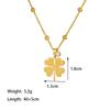 Heart-shaped Necklace & Simple Retro Titanium Steel Earrings - Fashionable, Non-fading Jewelry Set