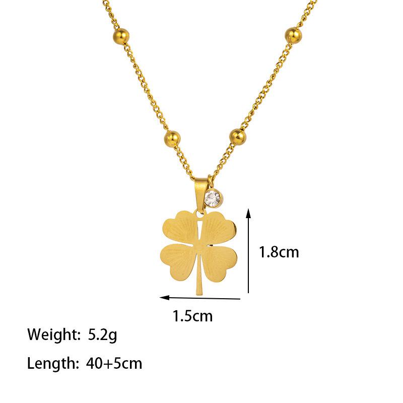 Heart-shaped Necklace & Simple Retro Titanium Steel Earrings - Fashionable, Non-fading Jewelry Set