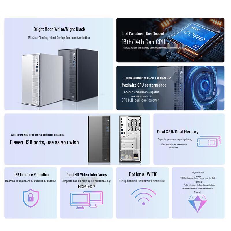 Lenovo Настольный ПК Huitian M5 Tower (Китайская версия)