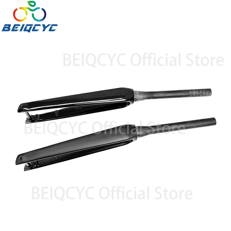 Carbon Internal Cables Fiber Road Front Fork Thru Axle  Disc Brake Racing Road Fork 700*32C Tapered Tube Cyclocross Rigid Fork