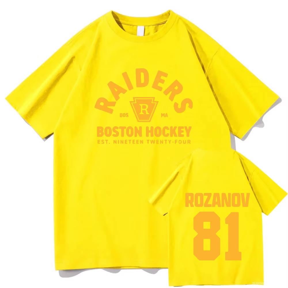 Llya Rozanov 81Bos Raiders 100cotton shirt TV Heated Rivalry Printing Tshirt Short Sleeve Cotton Fashion Unisex Streetwear Top