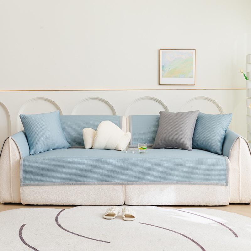 New High-Grade Cool Doudou Ice Silk Sofa Cushion Summer Mat Seat Cushion Non-Slip Sofa Cover