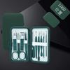 18-Piece Deep Emerald Beauty Set: Manicure, Eyebrow & Foot Care