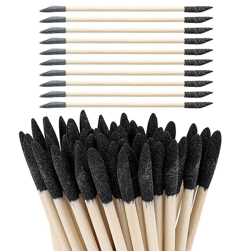 10Pcs Nail Grinding Wooden Gravel Stick Nail Scrub Drill Stick Manicure Pusher Remover Double Head Manicure Tool