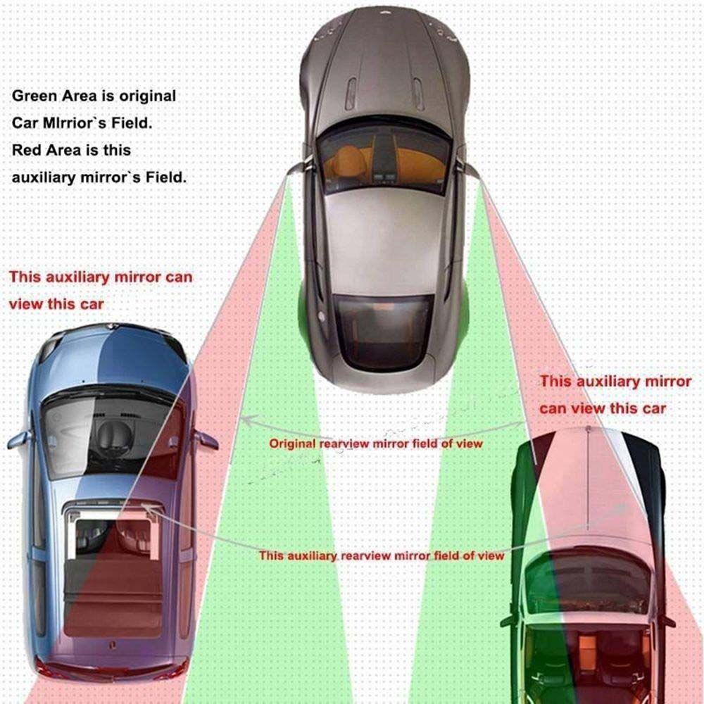 Degree Car Reversing Auxiliary Mirror Blind Spot Mirror Rectangular Curved Mirror Wide Angle Mirror