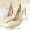 Comemore Metal Thin Heel High Heels Women Pumps 2025 Sexy Pointed Toe Ladies Shoes Wedding Woman Elegant Party Sandals