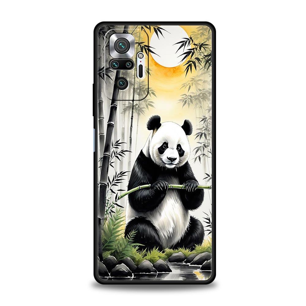 Baby Panda Phone Case Cover for Redmi 14C 10C Note 15 14 13 12 10 11 K40 Pro Plus 5G Soft TPU Shockproof Shell Fundas Capas Bags