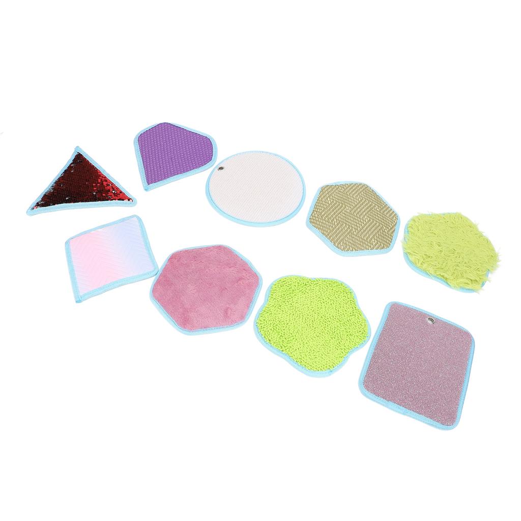 9pcs Sensory Mini Mat Educational Tactile Sensory Toy Textured Activity Game Assorted Sensory Tiles for Autism ADHD