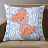 1 Pieces Blue And White Crabs Pattern Decorative Throw Pillows Polyester pillowcase sofa decorative cushion cov Headboard Pillow