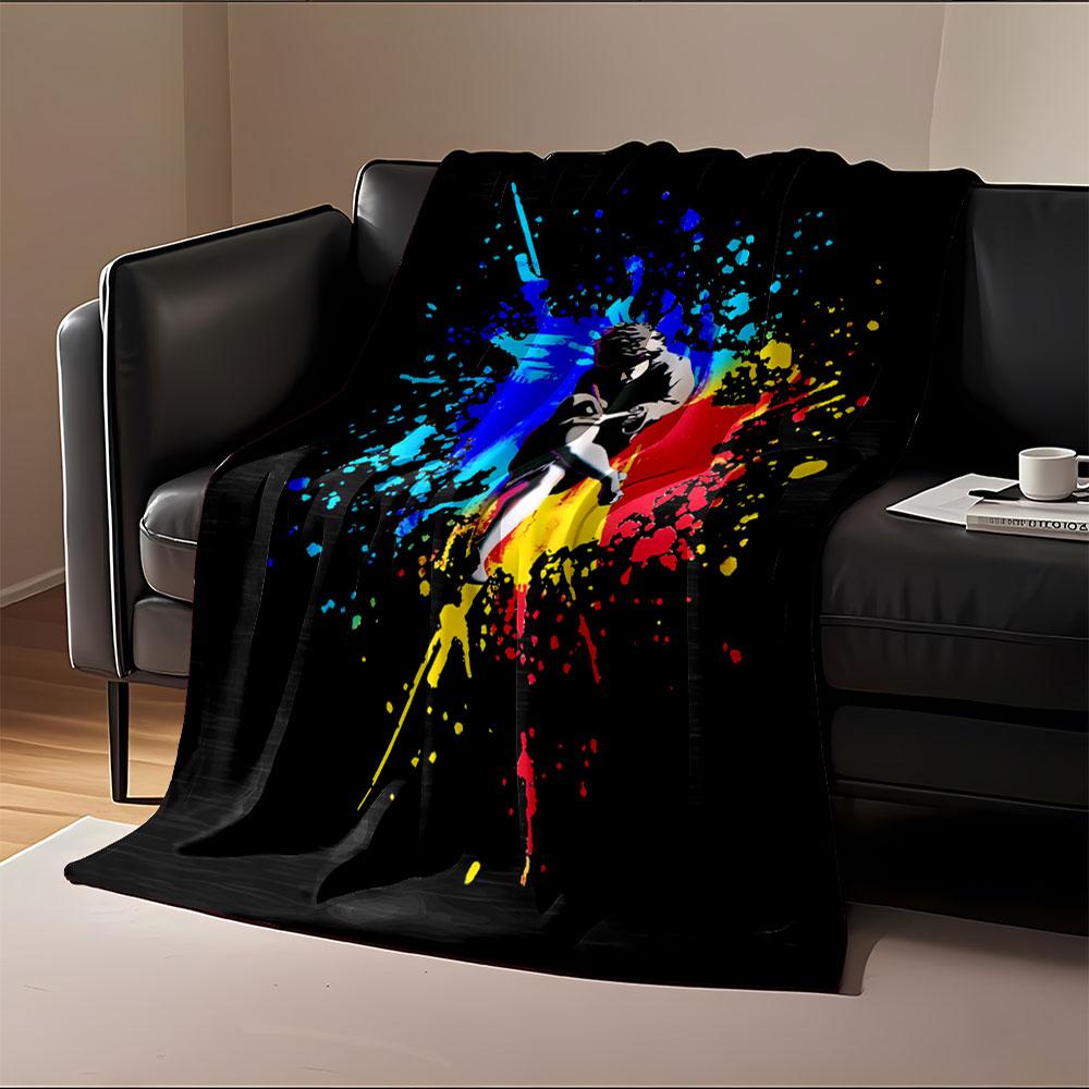 Colorful Dance Silhouette Blanket for all seasons blanket lunch break throw gift