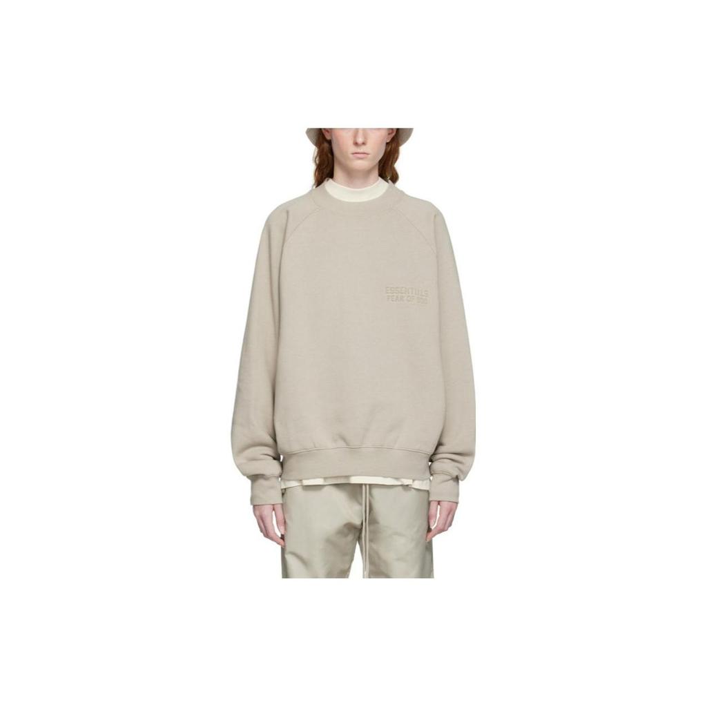Fear Of God Essentials Smoke Solid Color Crewneck Pullover Long Sleeve Fleece Sweatshirt Women sweatshirt Smoke-Gray FOG-FW22-070