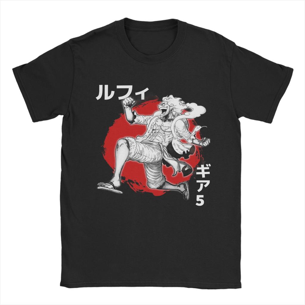 Unisex Women TShirt Luffy Gear 5 One PieceAnime Vintage Cotton Tee Shirt Short Sleeve T Shirt O Neck Clothes Plus Size