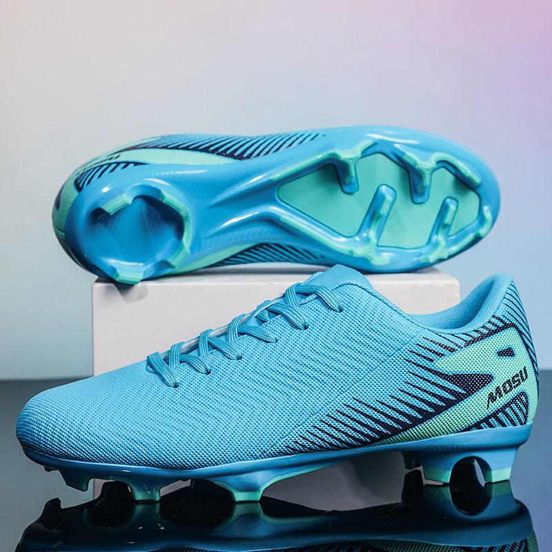 Men Football Boots Long Spikes High Ankle Soccer Shoes FG Outdoor Grass Cleats Soccer Boots Training Sport Football Shoes