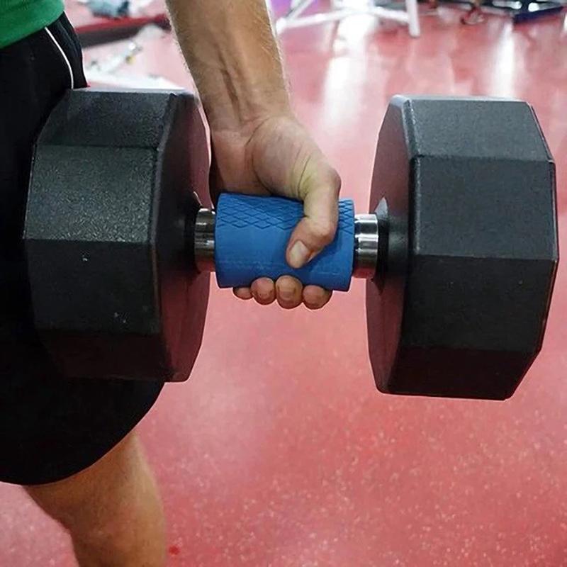1 шт. Гриф для штанги, гантели, ручки для снятия стресса, ручки для гантелей, силиконовая противоскользящая накладка, толстые ручки для грифа, хват для подтягиваний, хват для тяжелой атлетики