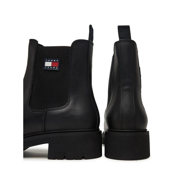 Кожаные ботинки челси Tommy Jeans Tjw EN0EN02825, чёрные