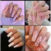 500pcs/Box Artificial Nail Tips Full Cover Nails Colored Nail Tips Acrylic Transparent Nail Capsules French Manicure False Nail