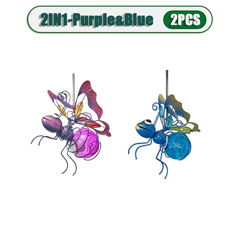 5 шт. подвесной металлический светильник в виде божьей коровки на солнечных батареях, садовый декор, скульптура леди с упругими пружинами, летние уличные художественные украшения