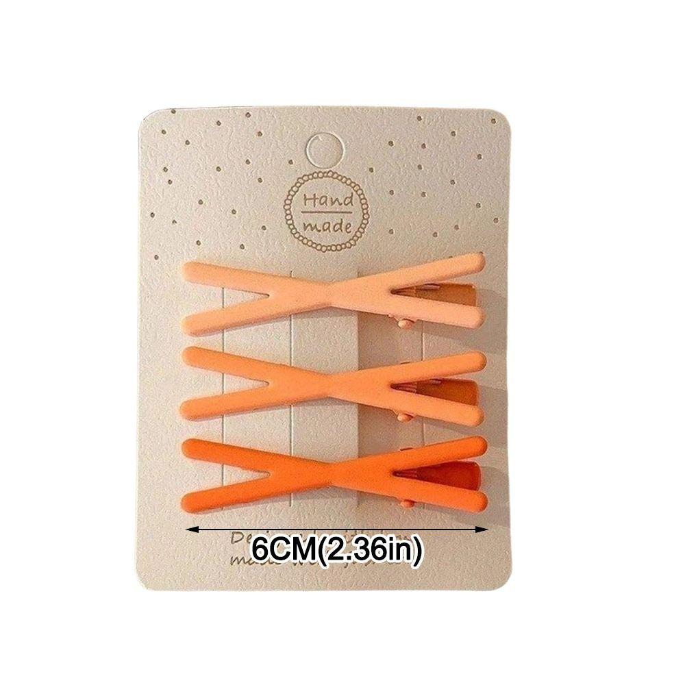 3Pc/Set Geometry Hairpins Gradient Color Bang Clip Sweet Hair Accessories Hair Styling