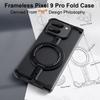 Чехол Eary для Google Pixel 9 Pro XL Fold Phone с MagSafe, вращающимся на 360° кольцом-подставкой, металлическим бампером, безрамочной защитной оболочкой