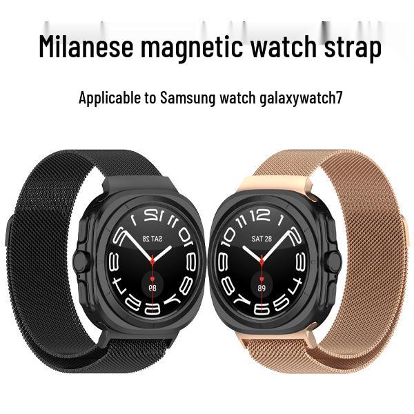 Ремешок Samsung Watch7 Ultra Миланский Магнитный из Нержавеющей Стали