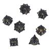 7 PCS Metal Dice Set Polyhedral Portable Board Game Dice Balanced Scrolling Vintage Table Games
