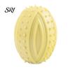 Bite-resistant Toy Dog Teething Toys with Spike Teeth Cleaning Ball Bite-Resistant Rugby Chew Interactive Sound for Small Medium Large Dogs