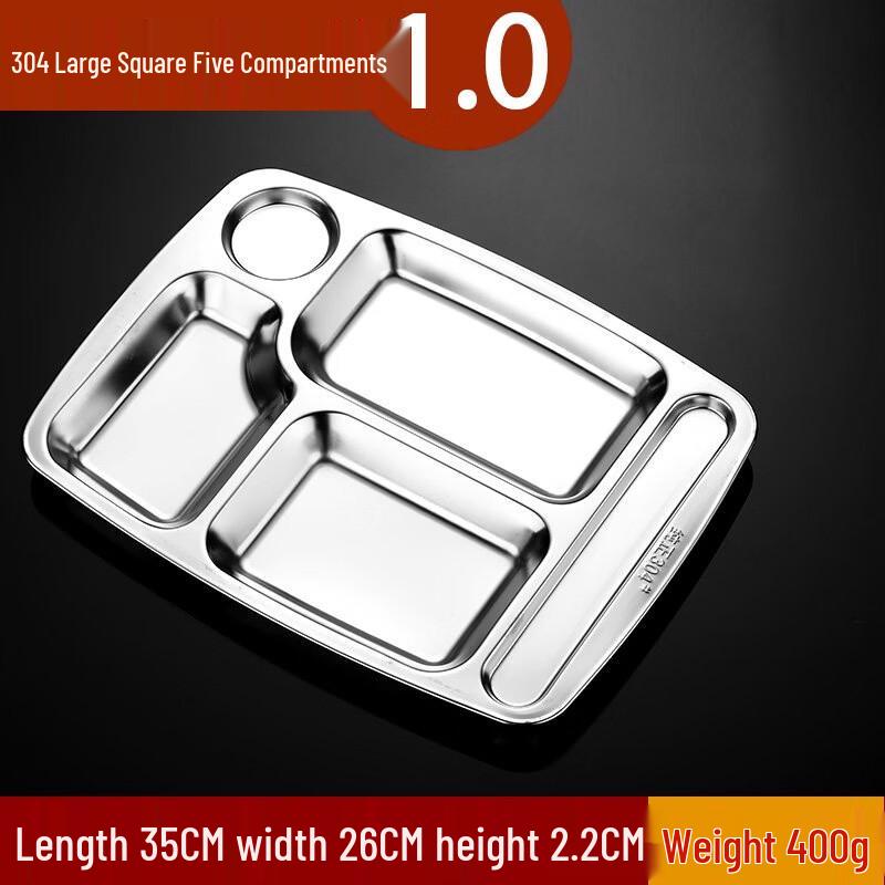 Thickened Stainless Steel Divided Lunch Box Set
