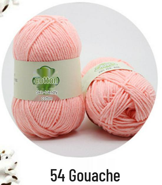 Пряжа из гребенного 5-слойного молочного хлопка для вязания и вязания крючком своими руками - Набор материалов средней толщины для шарфа и пледа