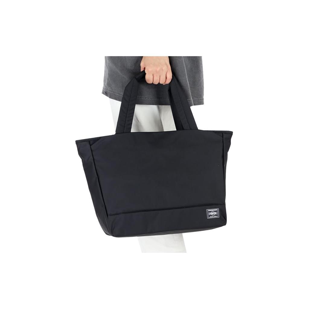 Porter MOUSSE Tote Bag by Yoshida A4 Size Compatible (M) Kaban, (Black)