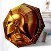 1pc Spartan Helmet Fashionable Automatic Opening/Closing Folding Umbrella with 8 Iron Bones, Plastic Handle yy251015057