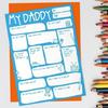 Daddy Father's Day Card DIY Father's Day Greeting Card from Son Daughter Kids Wife Fill In The Blanks Keepsake Card Dad Birthday Gift Ideas