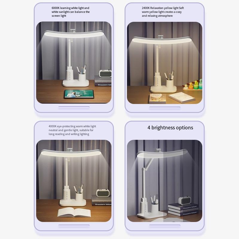 1PC Curved Led Folding Desk Lamp, Special Dormitory for Students To Learn Eye Protection, Children's Bedside Charging, Regular Reading Night Light